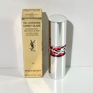 YSL Loveshine Candy Glaze Lip Gloss Stick #16 Watermelon High Full Size .11oz